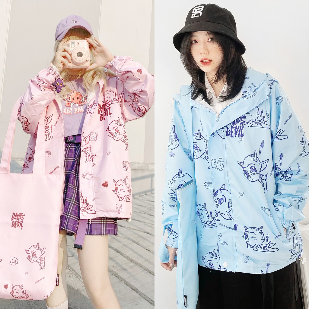 [Mã WABRMM505 giảm 12% đơn 250K] Áo khoác dù nữ form rộng DAVIES - D Devil SS2 Jacket