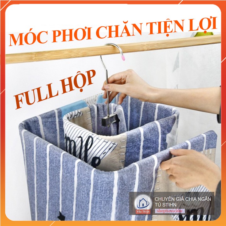 (Hoàn$) Móc treo chăn INOX loại có hộp dạng vòng khung VUÔNG (STIHN)