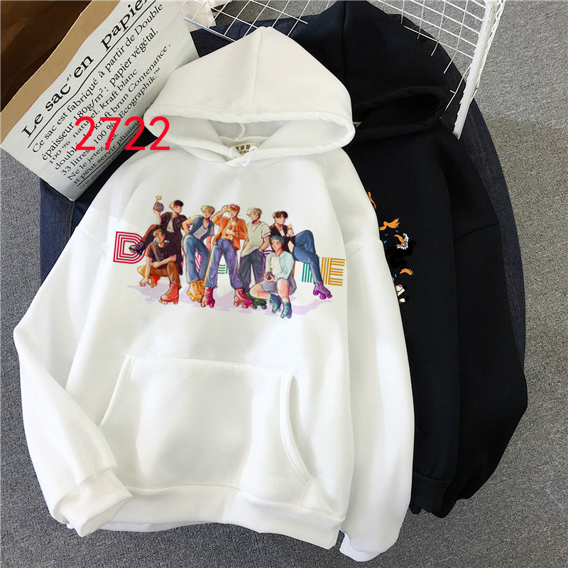 Áo Hoodie Dài Tay In Hình Nhóm Nhạc Bts Thời Trang Hàn Quốc Mới Cho Nữ