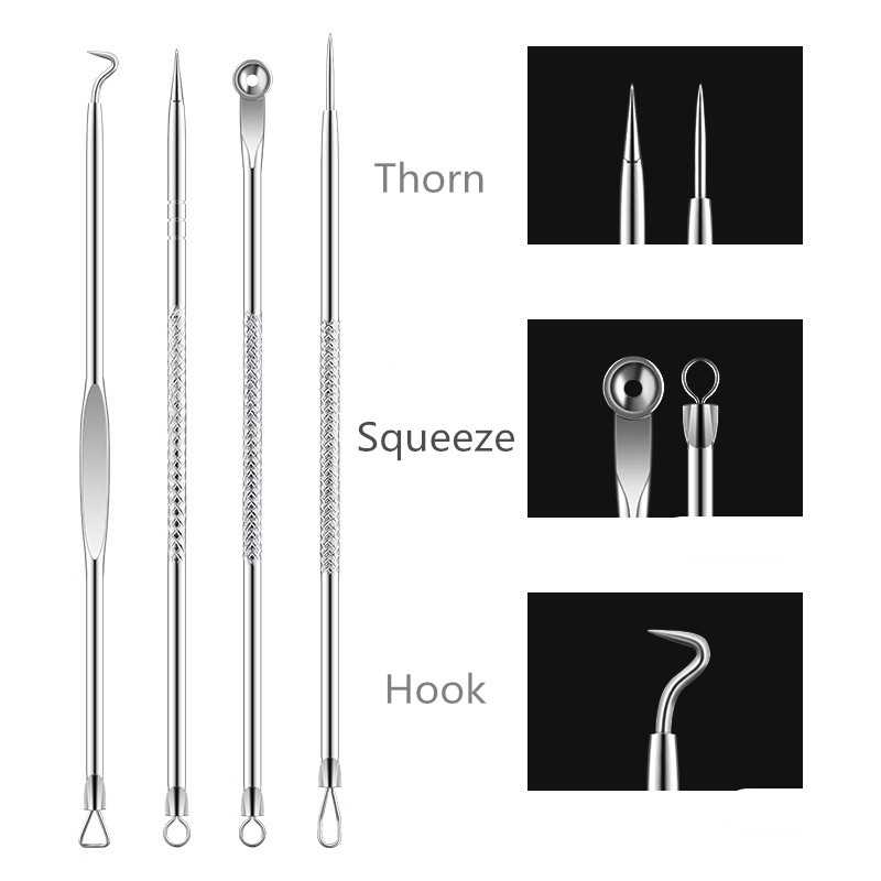 Bộ Dụng Cụ Nặn Mụn Bằng Thép Không Gỉ