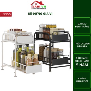 Kệ để đồ đa năng 2 tần sơn tĩnh điện, ngăn đựng đồ kéo linh hoạtg LABI VN LB066