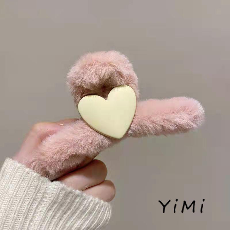 Kẹp Tóc Hình Cá Mập Hoạt Hình Bằng Vải Len Nỉ Kích Thước Lớn Thời Trang Thu Đông Cho Nữ