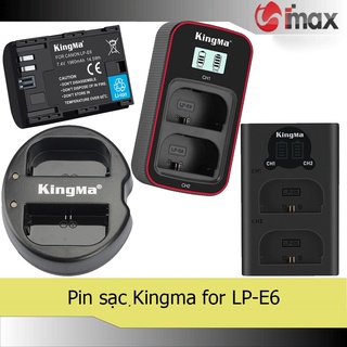 Pin sạc Kingma cho Canon LP-E6 (Sạc nhanh - Cổng Type C)