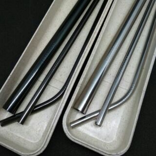 Ống hút Inox Có giấy kiểm định (Set 3 ống + cọ + hộp đựng)