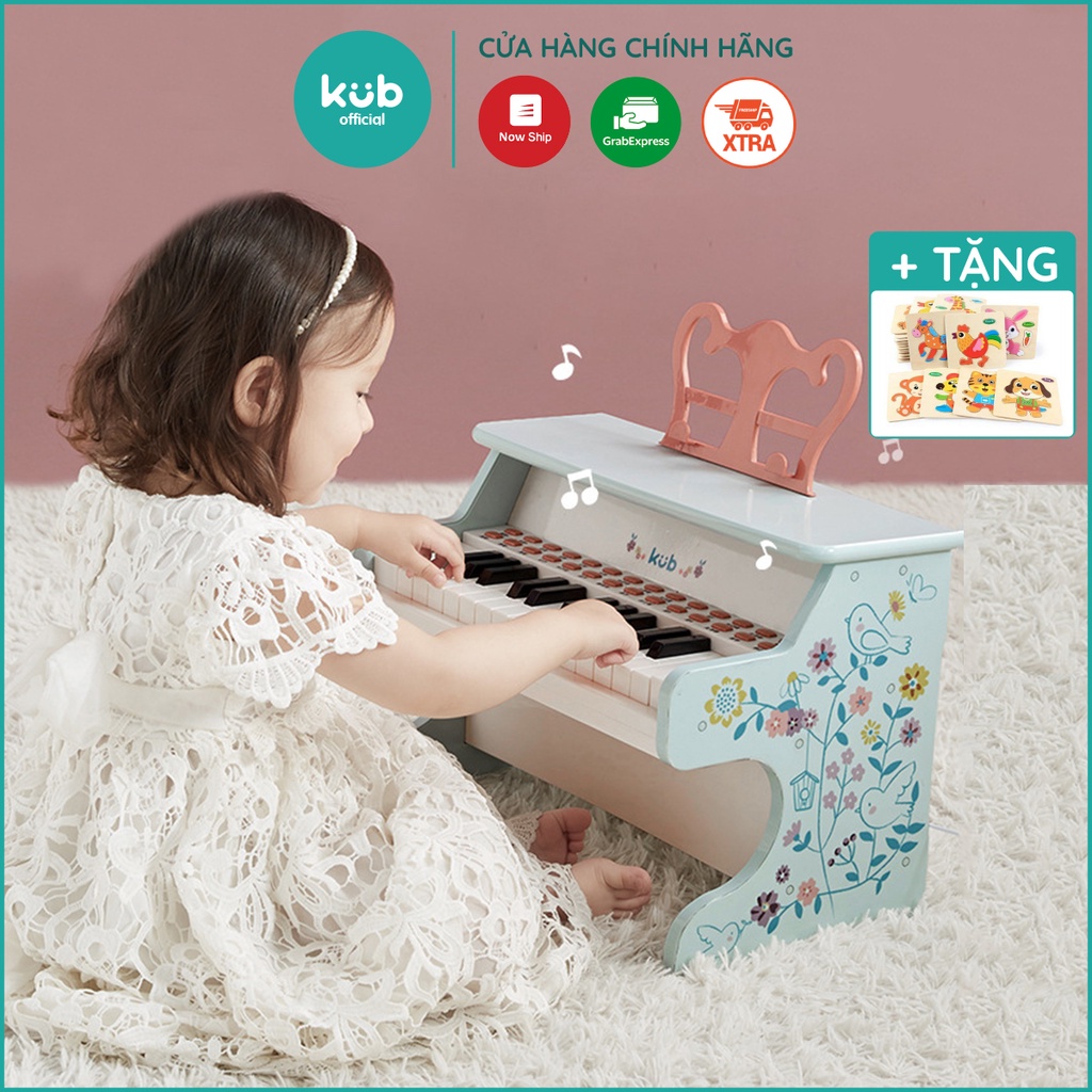 Đàn Piano mini cao cấp KUB có đèn Led hướng dẫn bé tập chơi + 20 bài nhạc dễ thương dành cho bé từ 1 - 6 tuổi