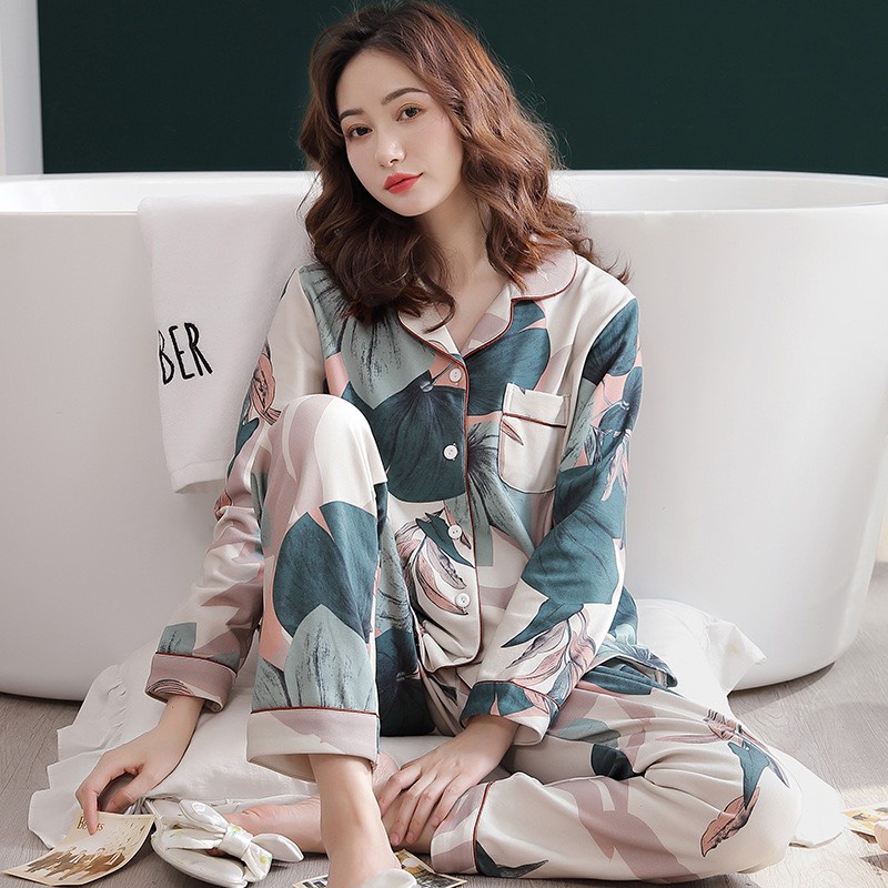 Pajamas Đồ Ngủ Mặc Nhà Lụa Mềm Mịn FreeSize AMANTA AMTPY020