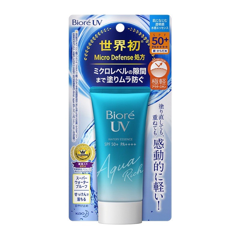 Tinh Chất Chống Nắng Biore UV Aqua Rich Watery Essence SPF50+/PA++++ Màng Nước Dưỡng Da 50g