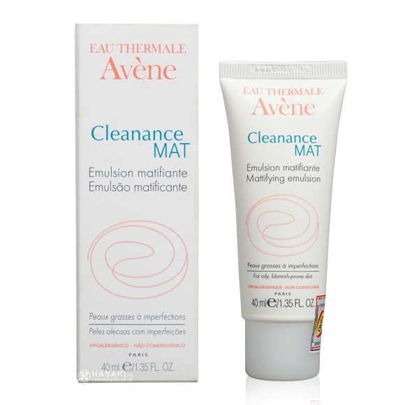 [CHÍNH HÃNG CÓ TEM] AVÈNE Cleanance MAT Mattifying Emulsion 40ml - Kem Giúp Kiềm Dầu Cho Da Nhờn Mụn.