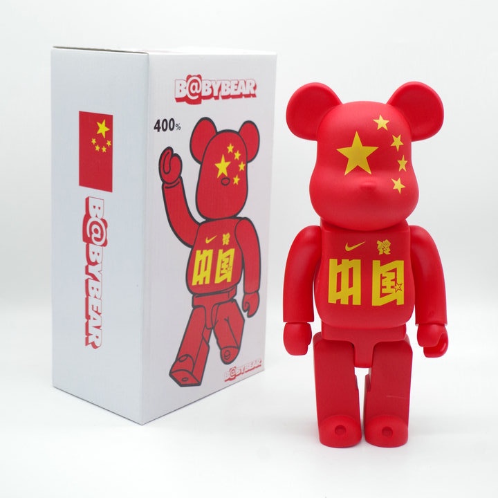 Bearbrick 400% enamel loạt hình con gấu bạo lực xây dựng khối gấu