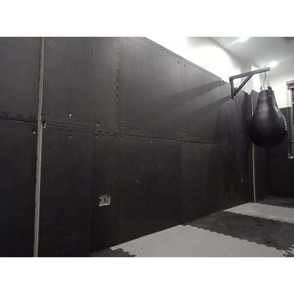 Thảm xốp phòng tập võ thuật , thể dục , thể thao , boxing , gym 1mx1m màu ghi đen (1 tấm)