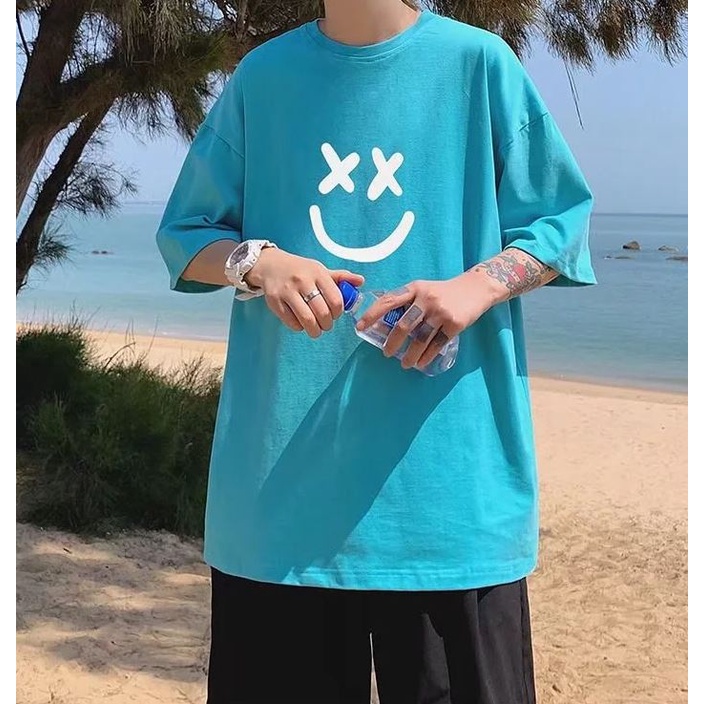 Áo thun tay lỡ form rộng nam nữ unisex oversize ×‿× N98