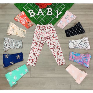 Set 5 Quần Legging Dài Bé Gái Thu Đông Siêu Mềm Chất Cotton Co Giãn 4 Chiều Họa Tiết Xinh Xắn