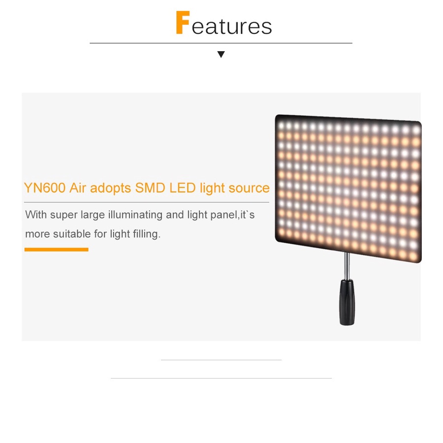 Đèn led Yongnuo YN600 Air - quay video, chụp ảnh, livestream