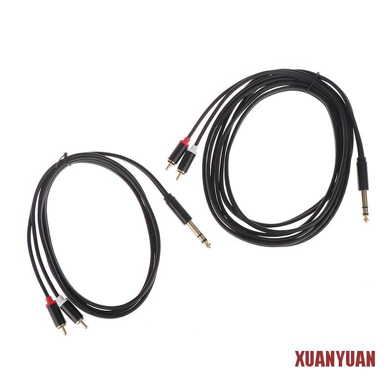 Cáp Chuyển Đổi Âm Thanh Từ Đầu Cắm 6.35 mm Sang 2rca Rca Mạ Vàng | BigBuy360 - bigbuy360.vn