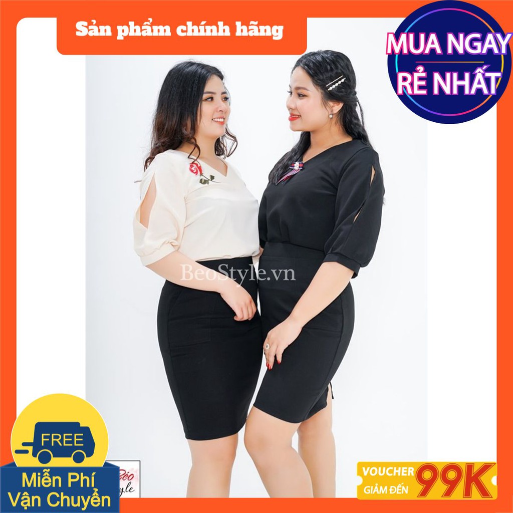 Áo kiểu cài nơ BIGSIZE béo mập 55-100kg đi làm đi chơi cafe dạo phố giá rẻ đẹp béo xinh size lớn set áo đầm nữ xinh