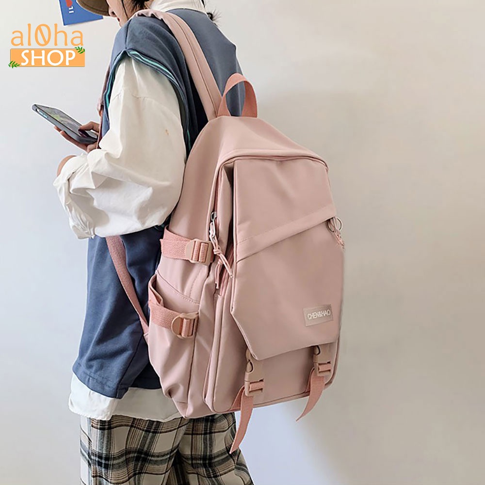 Balo - cặp sách Ulzzang Basic Chenhao đi học, đi làm, du lịch, đựng laptop B0165 Unisex nam nữ - al0ha Shop