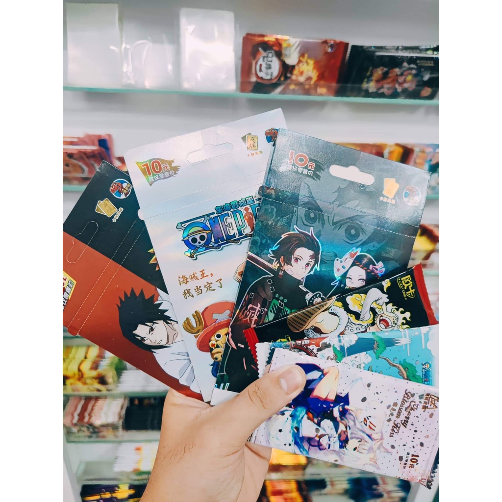 Set 5 ảnh thẻ nhân phẩm one piece naruto kimetsu no yaiba Anime Loại cao cấp ngẫu nhiên
