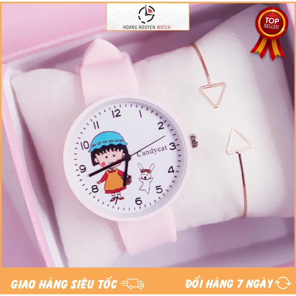 ĐỒNG HỒ NỮ DÂY CAO SU CANDYCAT MARUKO BÉ GÁI D302