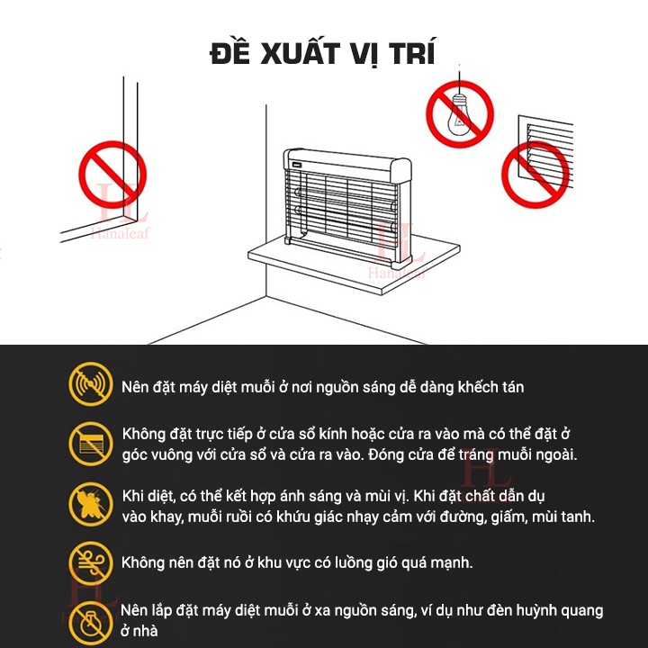 Máy bắt muỗi thông minh HL, thu hút côn trùng bằng tia uv hiệu quả an toàn