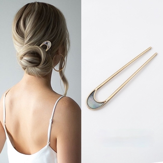 Trâm cài tóc kim loại dễ phối đồ phong cách Hàn Quốc đơn giản