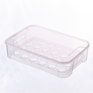 Stackable egg storage box with lid, kitchen refrigerator fresh-keeping box, household plastic egg rack holder, egg box
