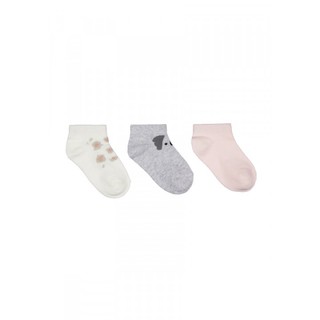 Set 3 đôi vớ cổ ngắn hoạ tiết gấu Mothercare cho bé gái
