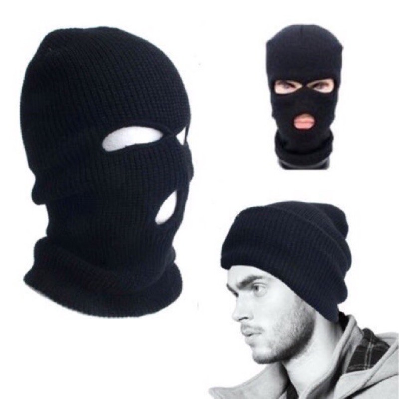 Mũ Trùm Đầu Kiểu Ninja Khoét 3 Lỗ Cá Tính dành phượt thủ