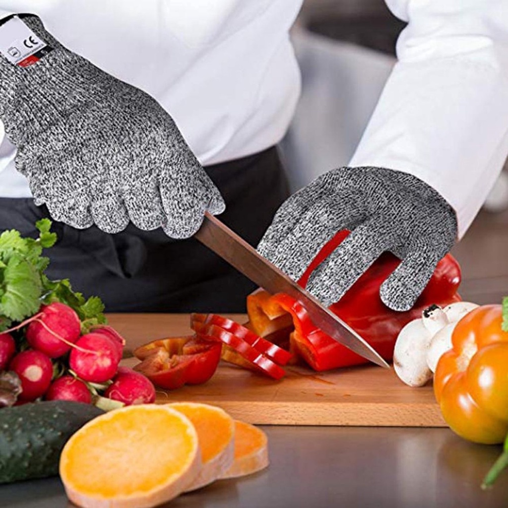 Găng Tay Chống Cắt Thực Phẩm Lớp Bảo Vệ An Toàn Nhà Bếp Cắt Găng Tay bảo hộ Chống Cho Oyster Shucking Làm Vườn Cá Vườn