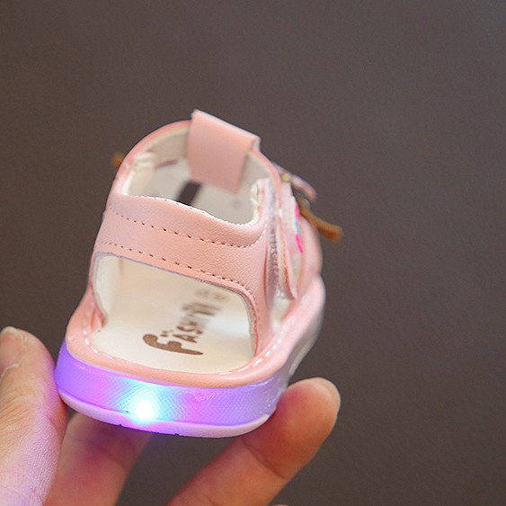 Giày tập đi , sandal tập đi không đèn cho bé gái siêu mềm cho bé gái