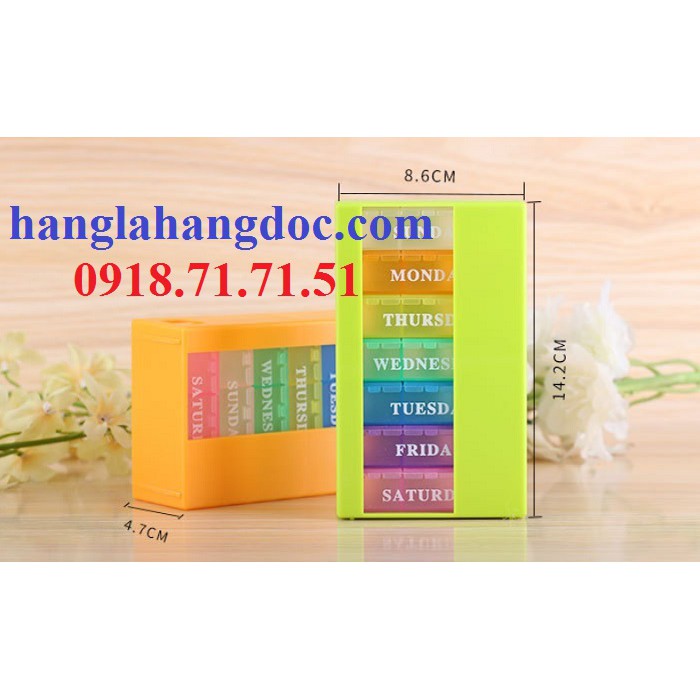 Hộp đựng thuốc chia 7 ngày, 01 ngày 03 liều size lớn version 2