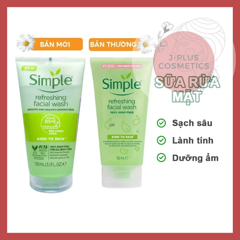 Sữa Rửa Mặt Simple 150ml