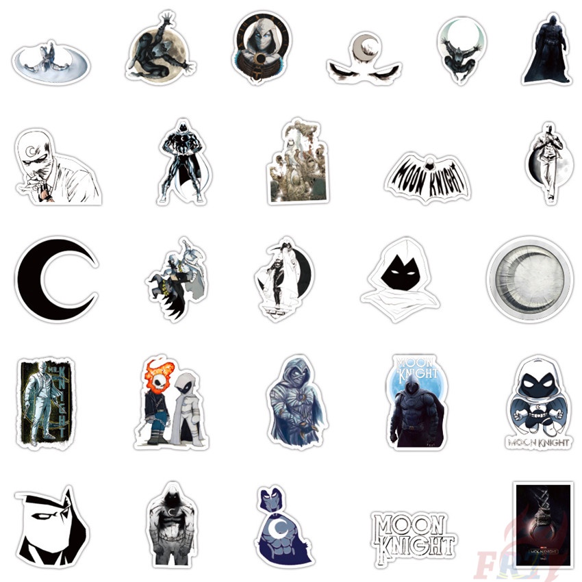 Set 100 miếng dán hình Moon Knight dòng A Marc Spector trang trí chống nước thời trang DIY