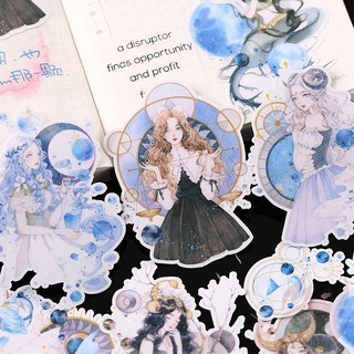 (sẵn_ Hàng đã về ) Sticker Hình dán cô gái 12 cung hoàng đạo siêu lung linh