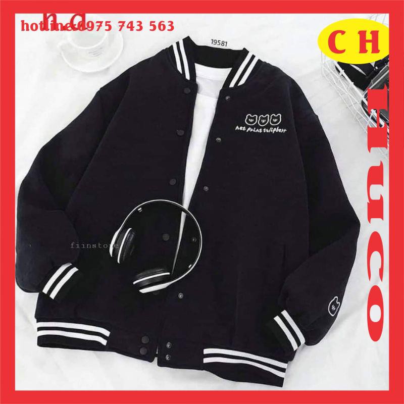 áo khoác bomber thời trang thu đông nam nữ - áo bomber gió, nỉ gấu hàng 1 lớp form rộng, unisex, freesize giá rẻ nhất❤❤