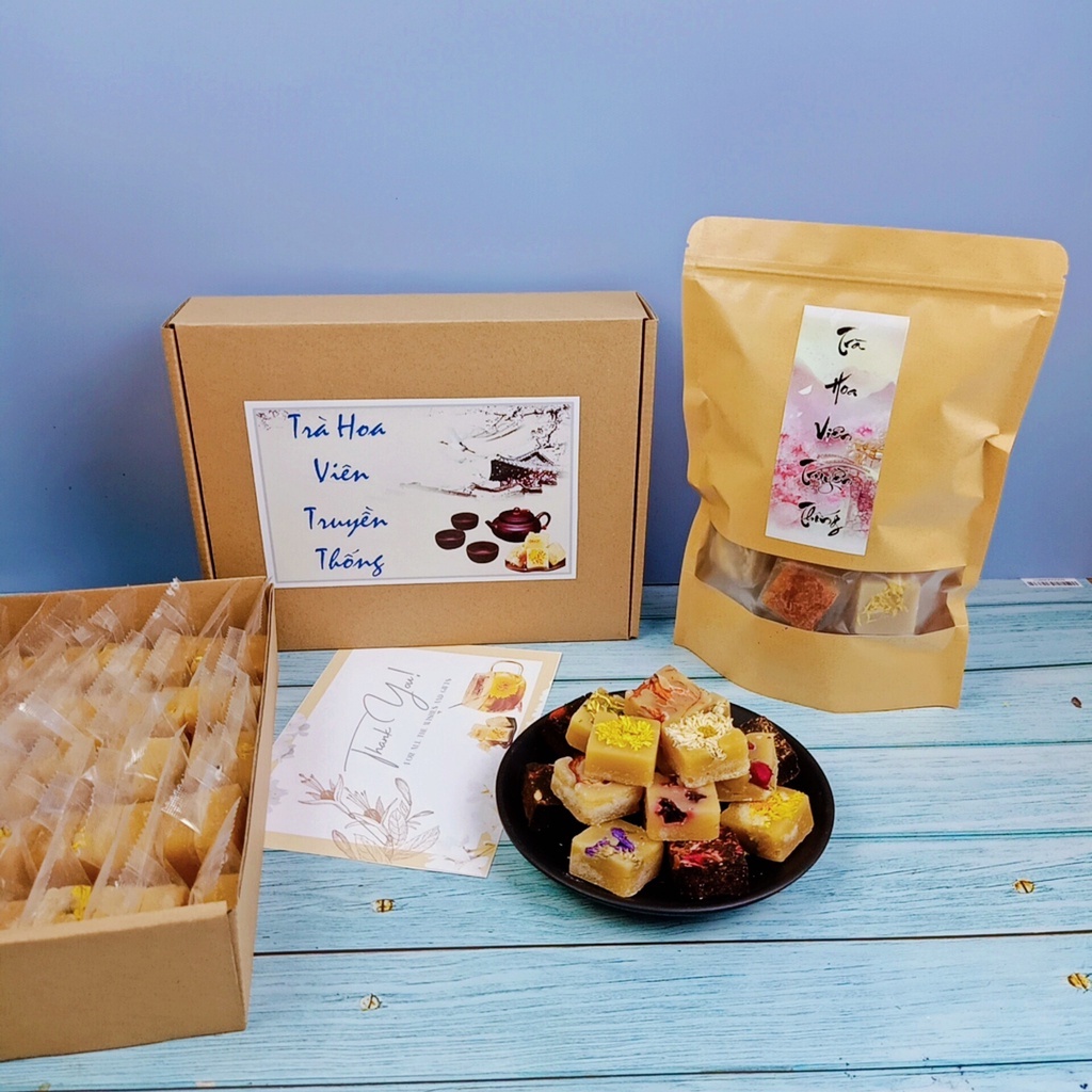 Trà hoa cúc đường phèn Mix vị 1KG,Trà thảo mộc hoa cúc dưỡng nhan, Atiso, gừng, đậu biếc, quế