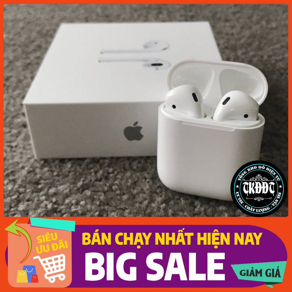 Airpods 2 1.1 (Đổi Tên & Định Vị) Chống ồn, Cảm biến [Phiên Bản Cao Cấp Như Auth]