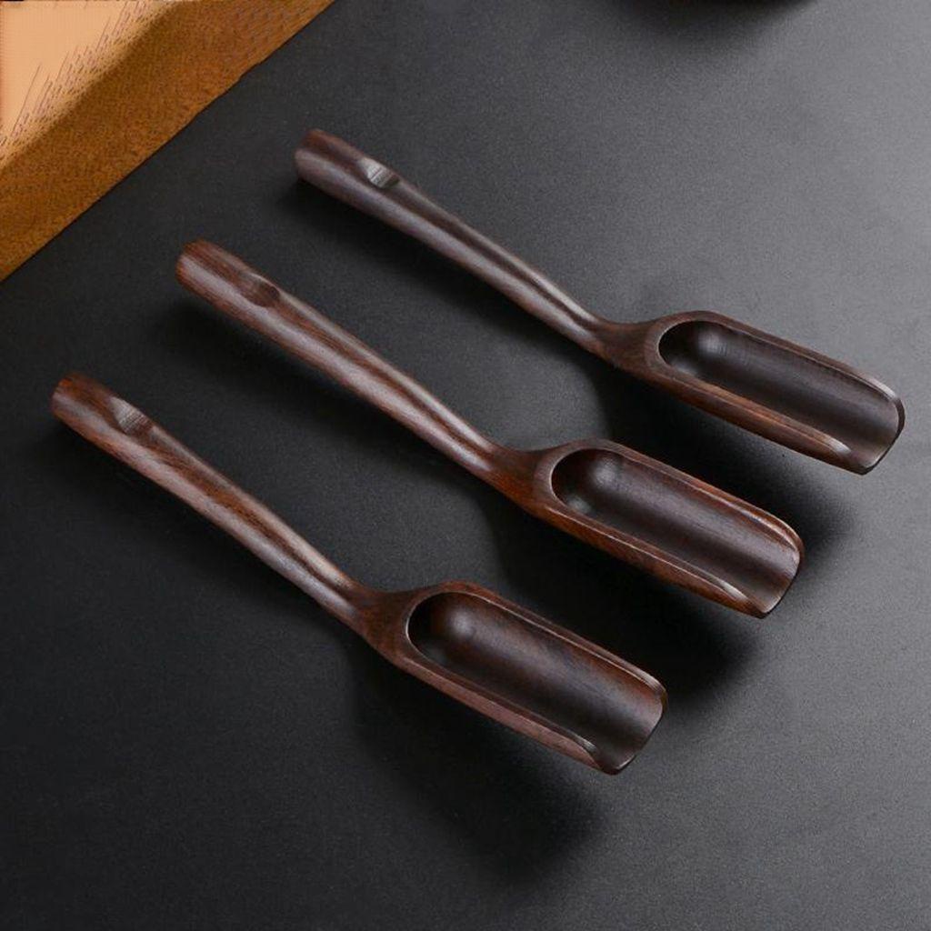 1 Muỗng Múc Trà Bằng Gỗ Mun Tự Nhiên