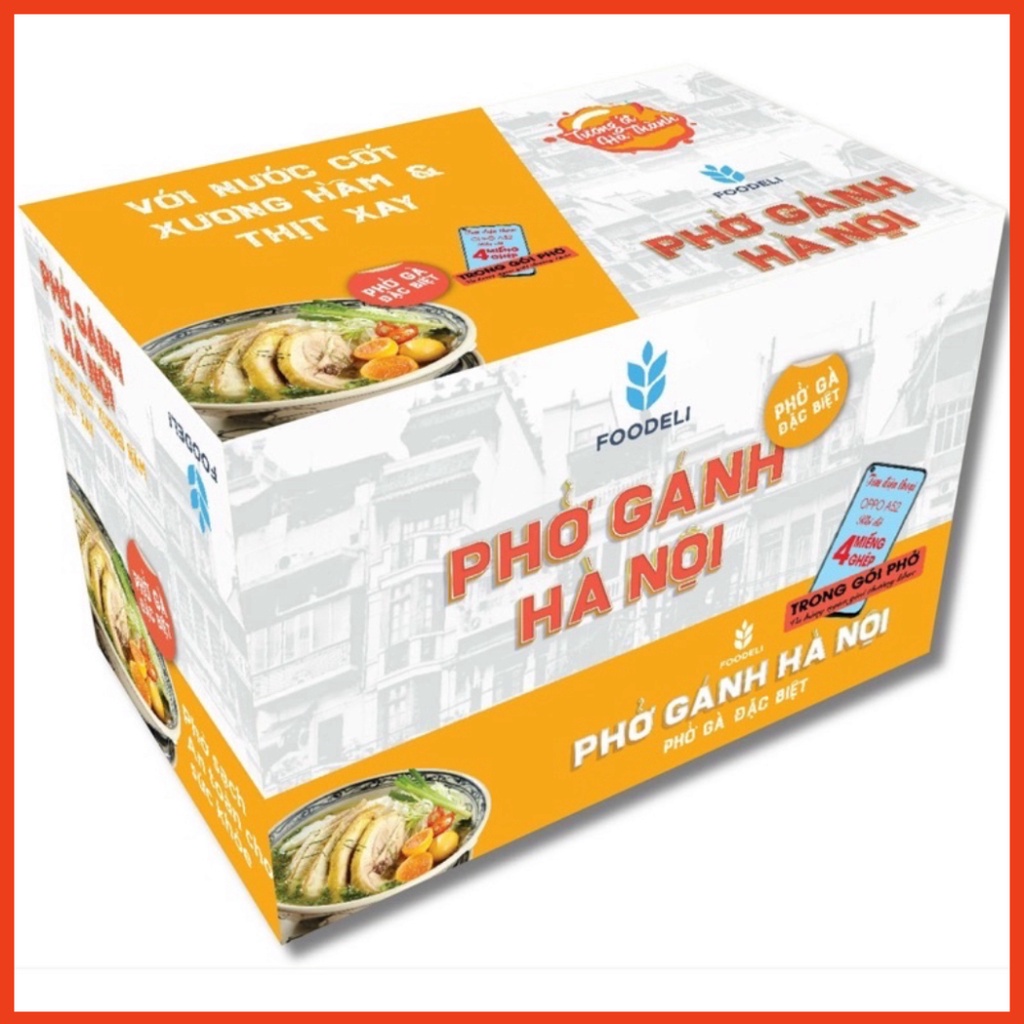 Phở Gánh Hà Nội Thủ Đô ăn liền - Phở Bò/Gà rất (Thùng 24x75Gr). ( NT )