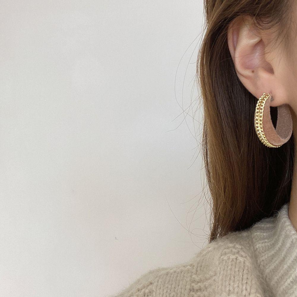 Khuyên Tai Hình Chữ C VANES1 Phong Cách Hàn Quốc Thanh Lịch Thời Trang