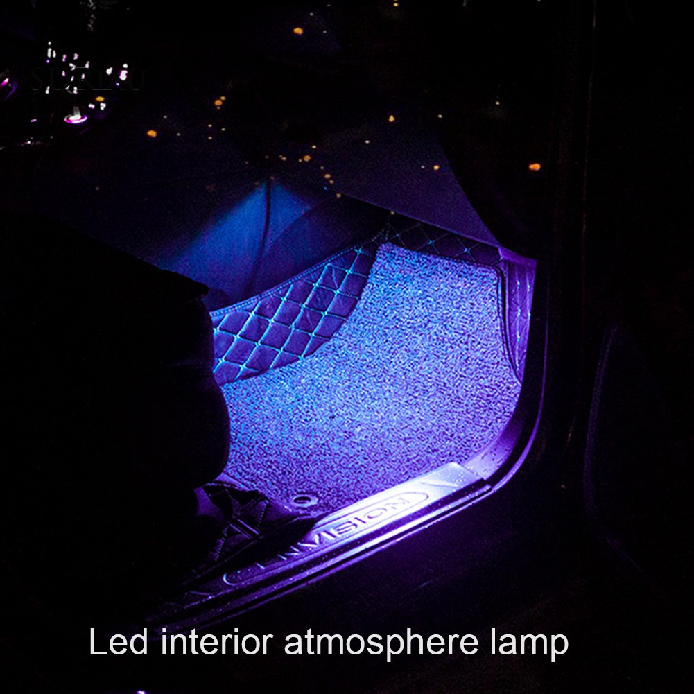 Đèn Led Xe Hơi 4 Trong 1 7 Màu 48 Bóng Kèm Remote Điều Khiển