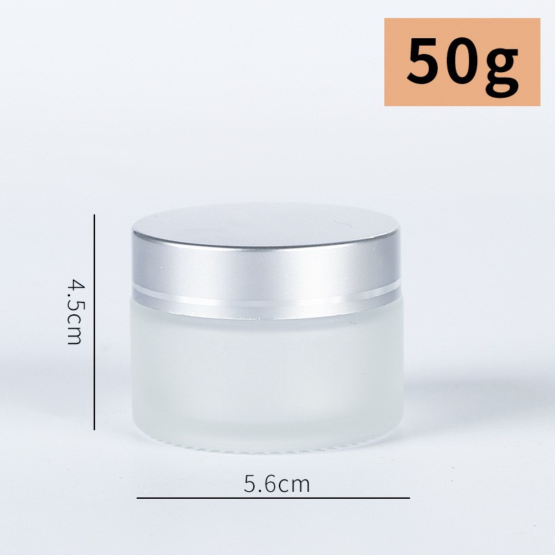 Hũ Chiết Mỹ Phẩm  Hủ đựng kem thủy tinh mờ nắp bạc 5g,10g,15g,20g,30g,50g, phụ kiện du lịch