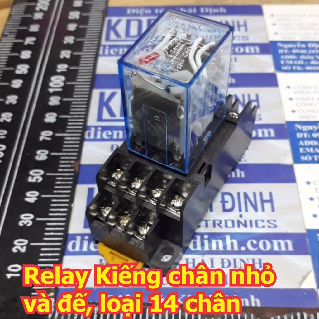 Relay Kiếng MY4N-J HH54P loại 14 chân nhỏ, điện áp 12Vdc/220Vac kde5416