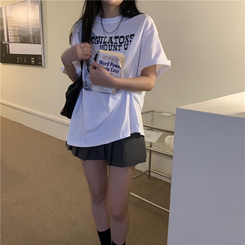 Áo thun IELGY ngắn tay in họa tiết chữ thời trang mùa hè dành cho nữ