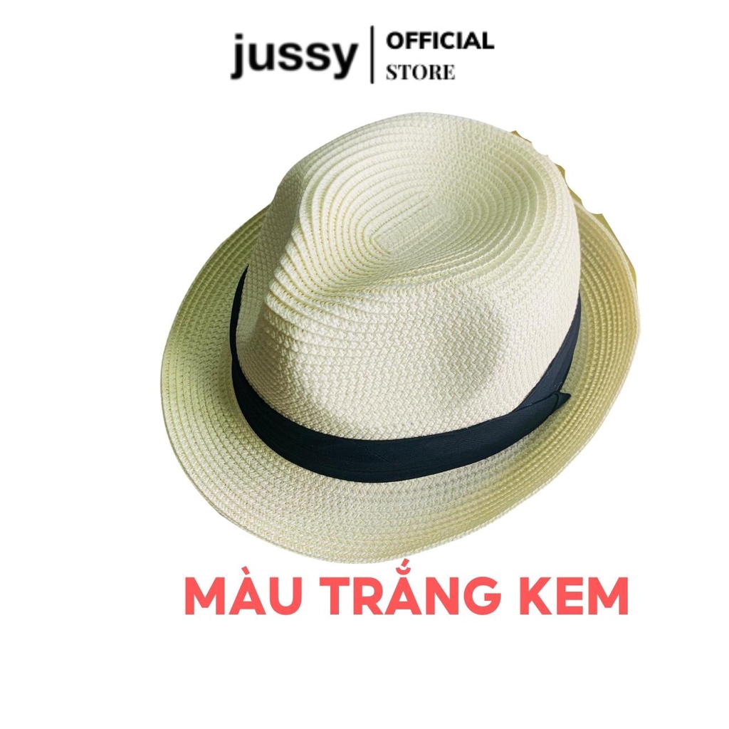 Mũ Cói Phớt Vành Nhỏ Đi Biển Jussy Official Phong Cách Nón Cói Panama Unisex Nam Nữ Đều Đội Đẹp Nhiều Màu Hot