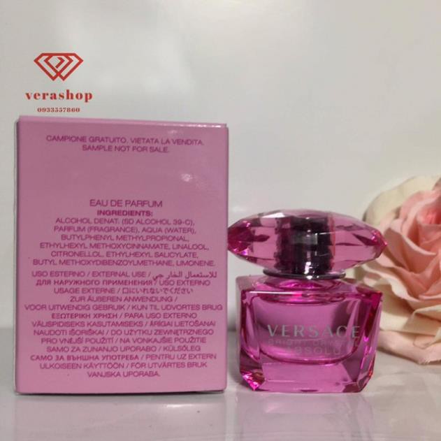 [xả kho] Nước hoa nữ versace bright crystal absolu 5ml hồng đậm