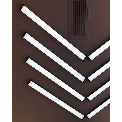 Đèn LED thả trần hình tròn, lục giác, thanh hộp 1.2m màu đen, trắng cho văn phòng, quán cafe