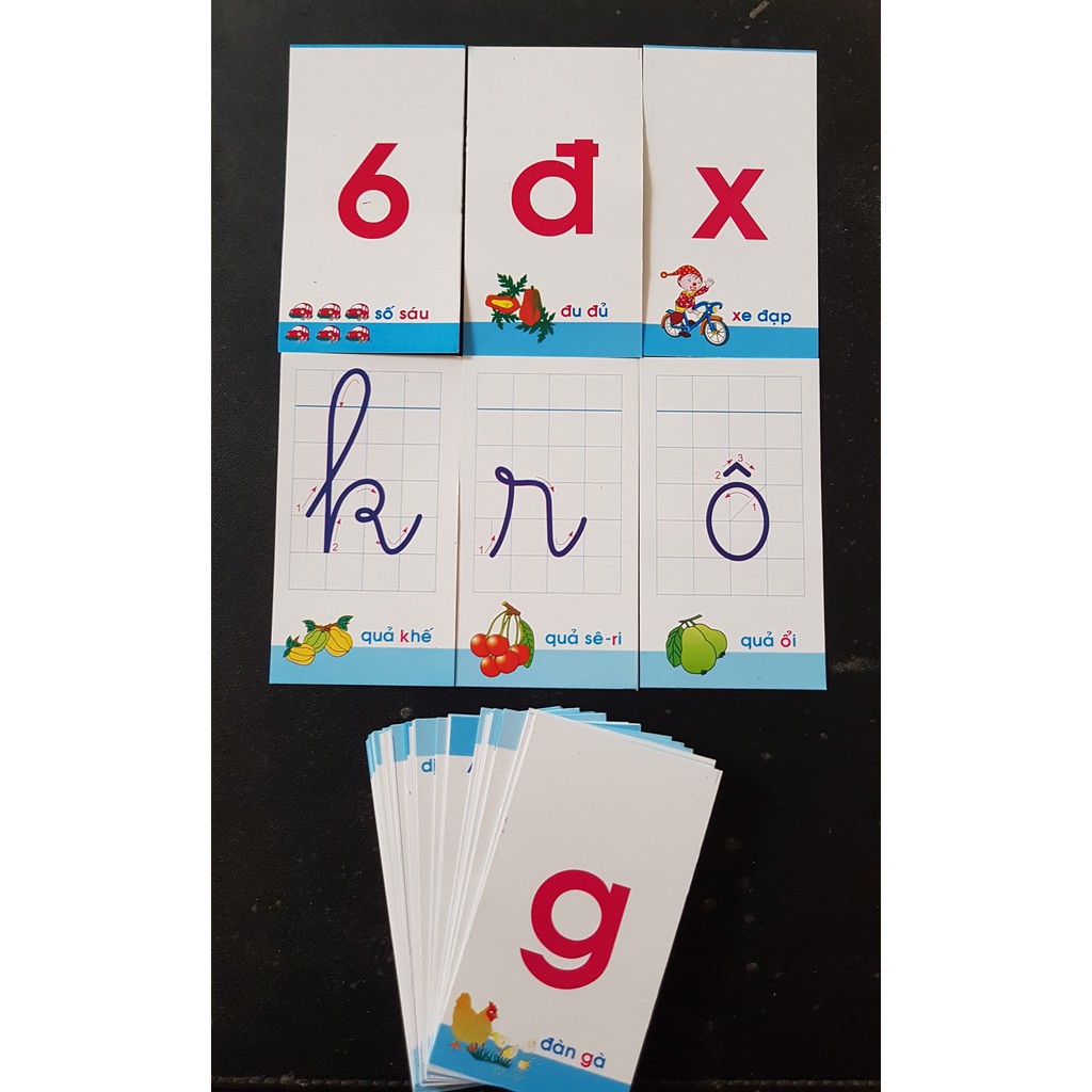 Bộ thẻ học CHỮ CÁI / SỐ ĐẾM mầm non - GIÁ RẺ siêu sock