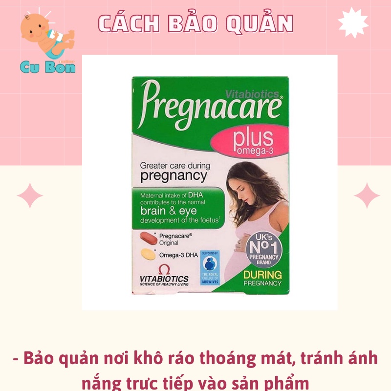 Vitamin bà bầu Pregnacare Plus Omega 3 của Anh 56 viên cung cấp dưỡng chất cần thiết cho phụ nữ mang thai