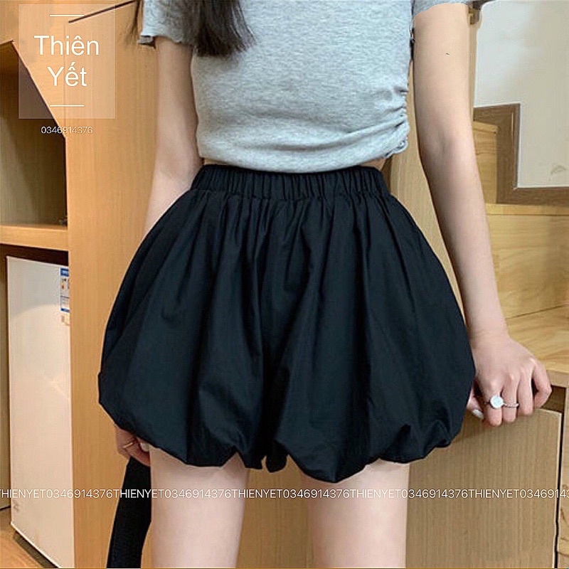Quần Short BÍ NGÔ Ống Rộng Lưng Thun Phong Cách Hàn Quốc Thời Trang Cho Nữ - Thiên Yết