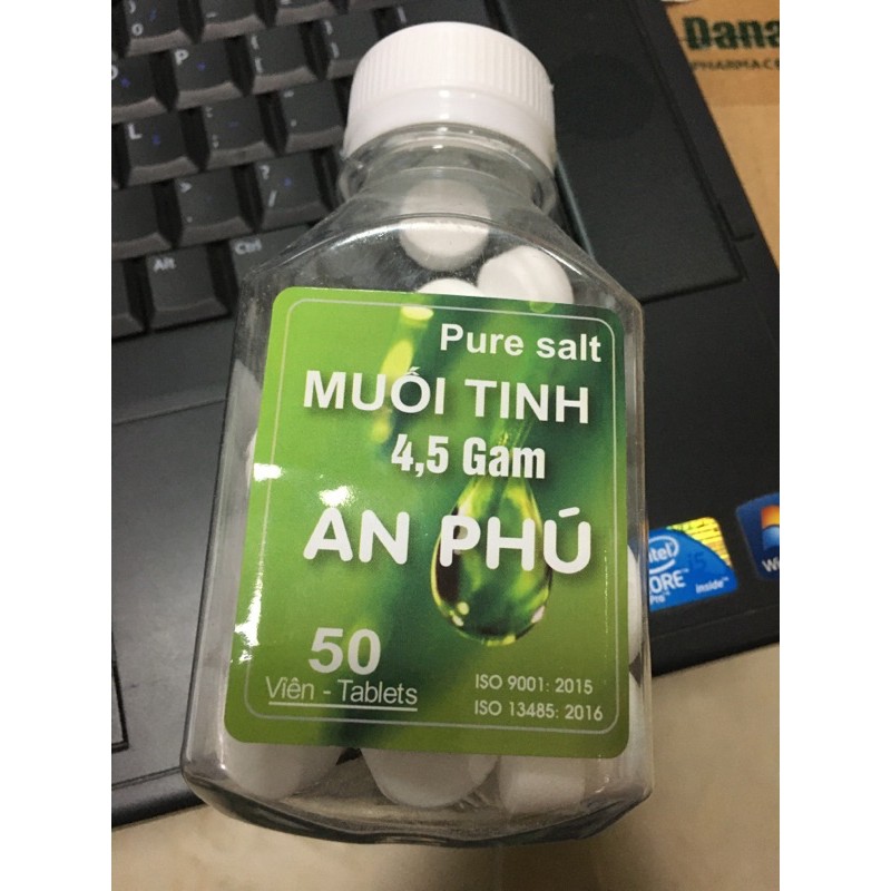 Muối viên sinh lý pha nước muối sinh lý 0.9%, muối viên tinh khiết Dược An phú An Hòa, chuẩn chính hãng